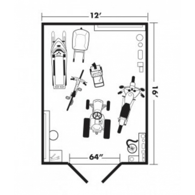 Handy Home Columbia 12x20 Wood Storage Shed Kit (18220-4)