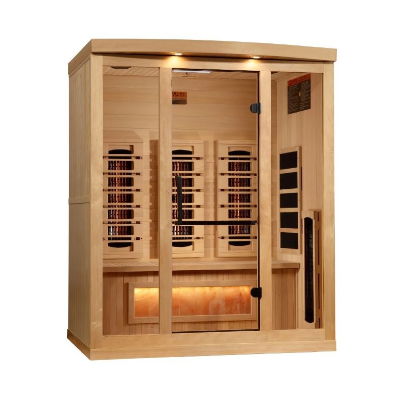 Golden Designs 2025 Full Spectrum Sauna with Himalayan Salt Bar (GDI-8030-03)