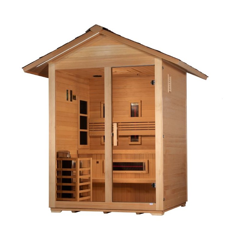 Golden Designs Carinthia 3 Person Hybrid Outdoor Sauna (GDI-8123-01)
