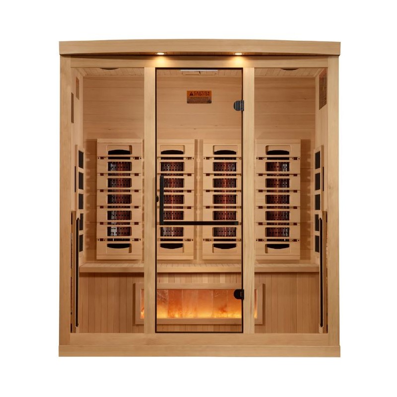 Golden Designs 4-Person Sauna with Himalayan Salt Bar - (GDI-8040-03)