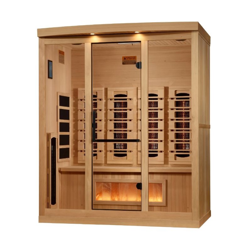 Golden Designs 4-Person Sauna with Himalayan Salt Bar - (GDI-8040-03)