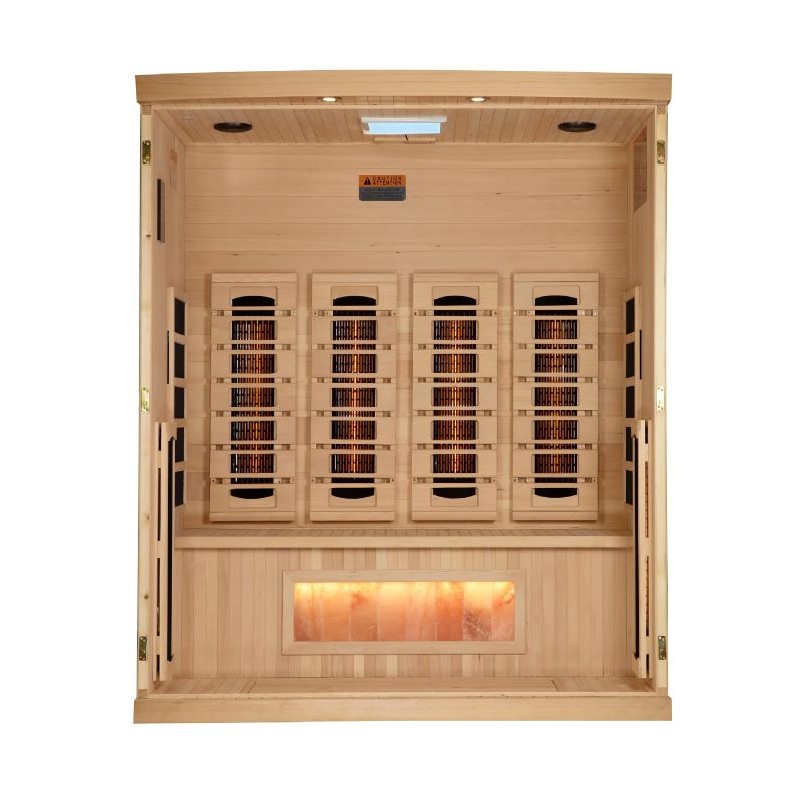 Golden Designs 4-Person Sauna with Himalayan Salt Bar - (GDI-8040-03)
