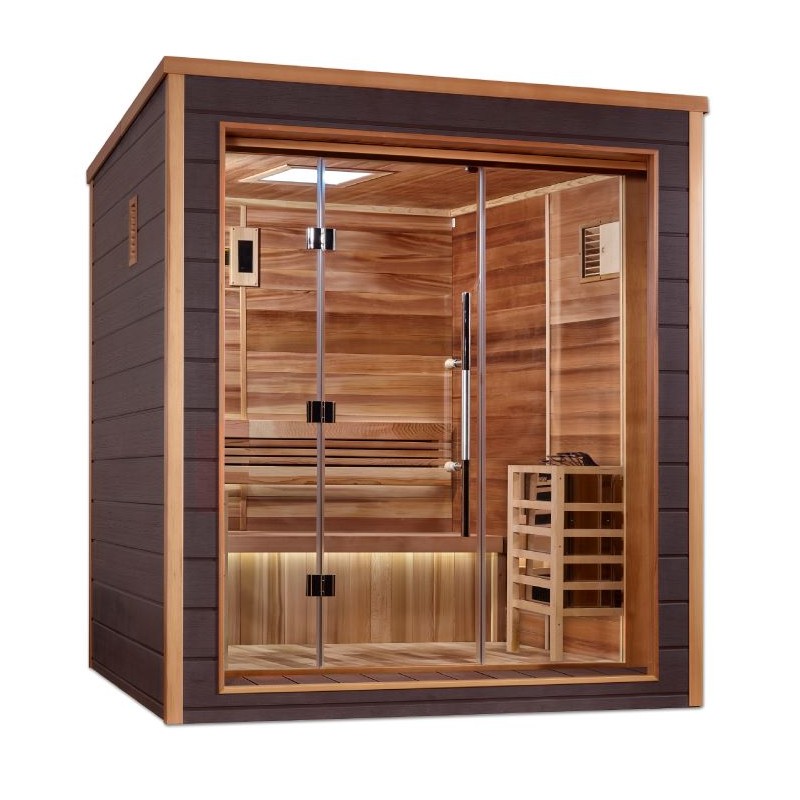 Golden Designs Drammen 3Person Outdoor Traditional Sauna (GDI-8203-01)