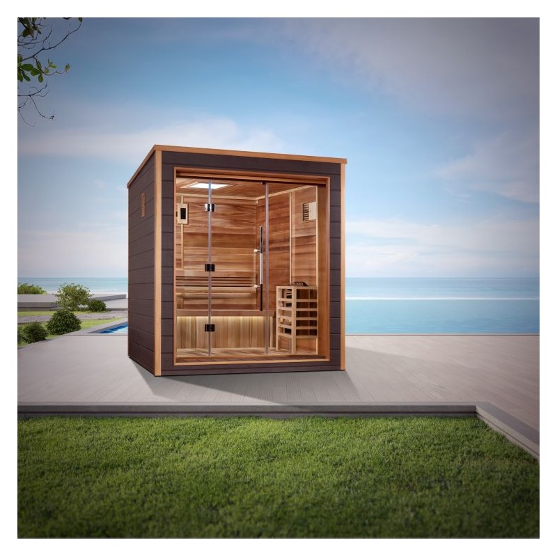 Golden Designs Drammen 3Person Outdoor Traditional Sauna (GDI-8203-01)