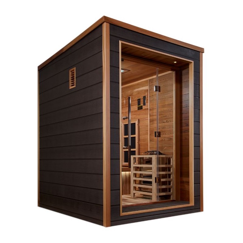 Golden Designs Nora 2 Person Hybrid Outdoor Sauna (GDI-8222-01)