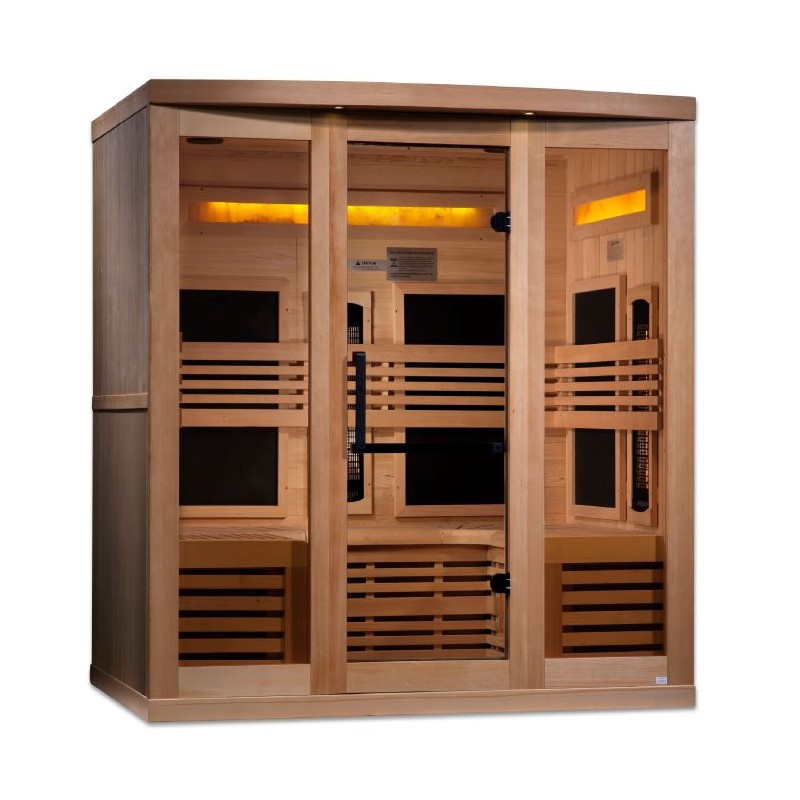 Golden Designs 6-Person Reserve Edition Full Spectrum Sauna with Himalayan Salt Bar - (GDI-8260-01)