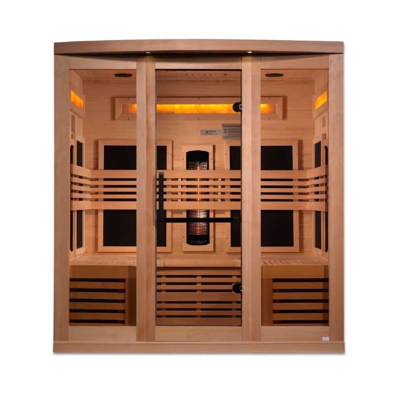 Golden Designs 6-Person Sauna with Himalayan Salt Bar - (GDI-8230-01)