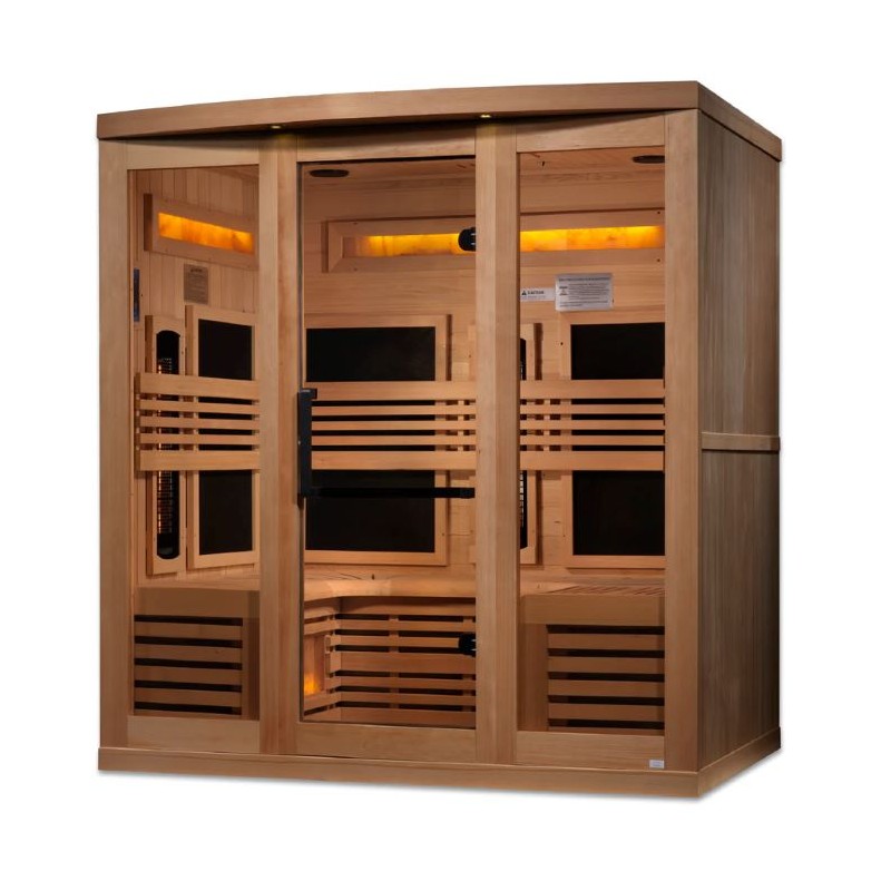 Golden Designs 6-Person Sauna with Himalayan Salt Bar - (GDI-8230-01)