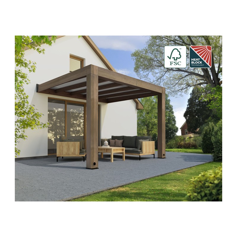 Palram - Canopia Helsinki 10' x 11'  Patio Cover - Brown/Light Gray (HG9263)