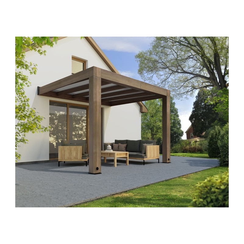 Palram - Canopia Helsinki 10' x 11'  Patio Cover - Brown/Light Gray (HG9263)
