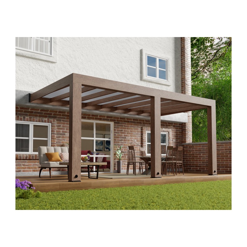 Palram - Canopia Helsinki 10' x 18'  Patio Cover - Brown/Light Gray (HG9263)