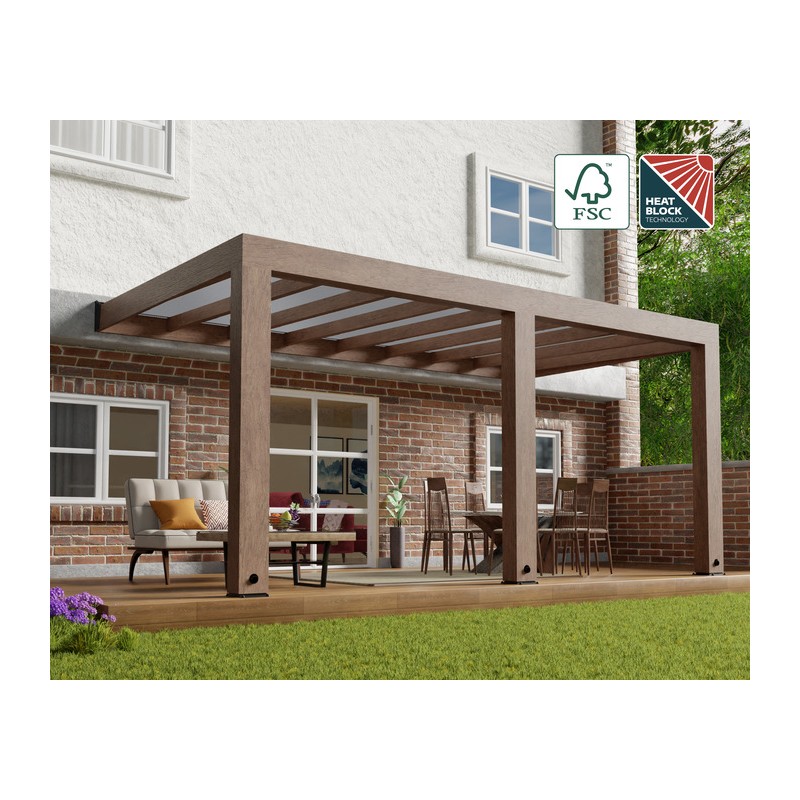 Palram - Canopia Helsinki 10' x 18'  Patio Cover - Brown/Light Gray (HG9263)