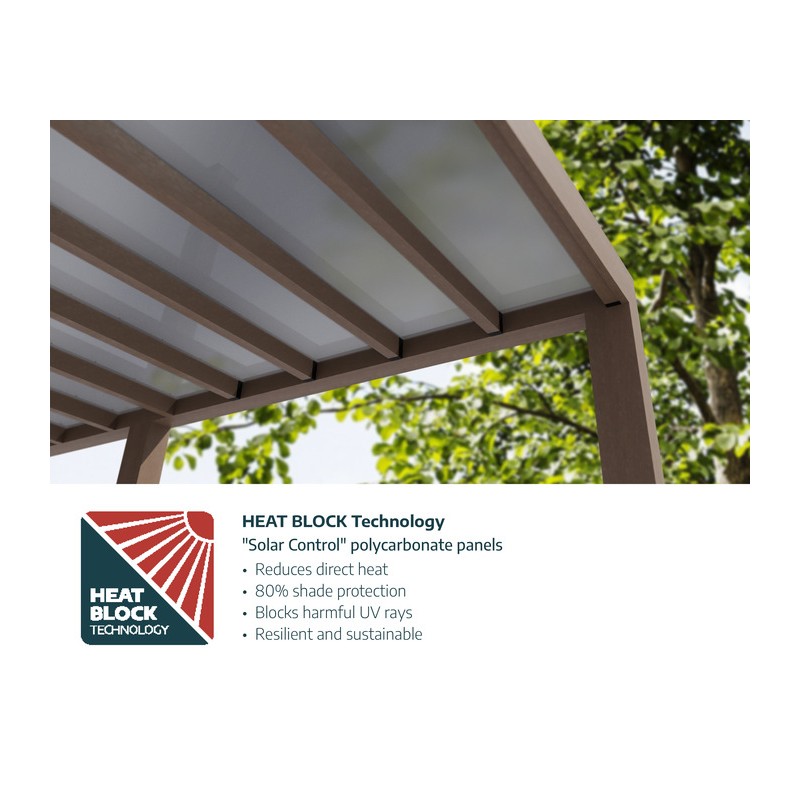 Palram - Canopia Helsinki 10x22 Patio Cover - Brown/L. Gray (HG9267)