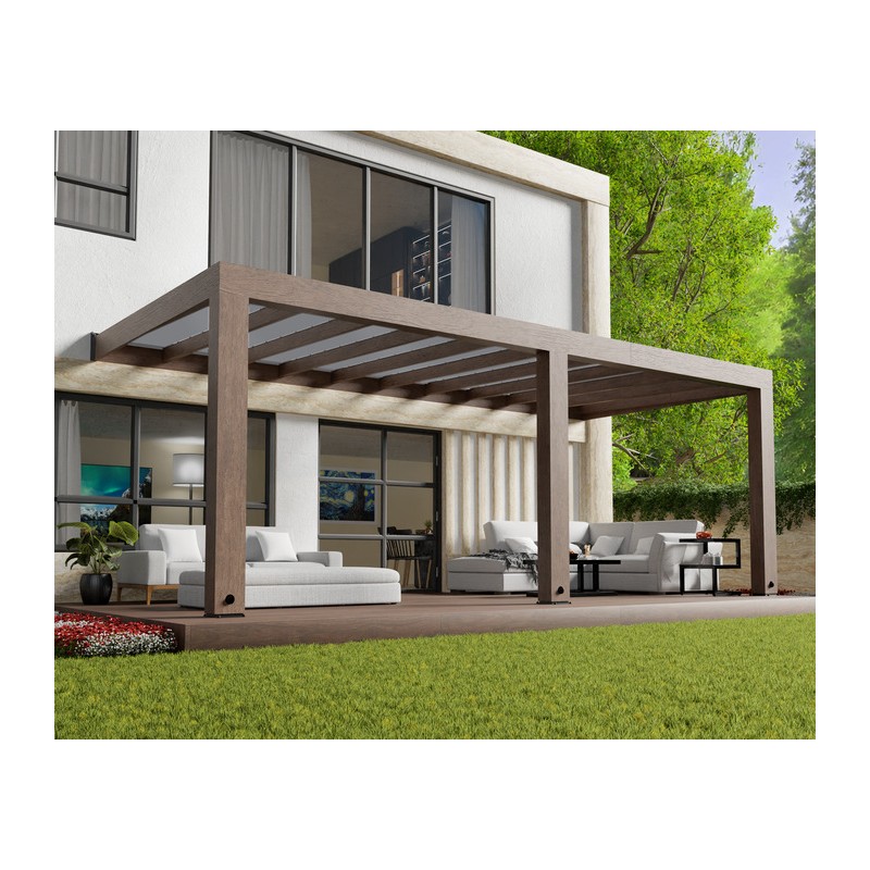 Palram - Canopia Helsinki 10' x 22' Patio Cover - Brown/Light Gray (HG9267)