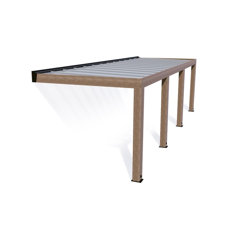 Palram - Canopia Helsinki 10' x 28' Patio Cover - Brown/Light Gray (HG9269)