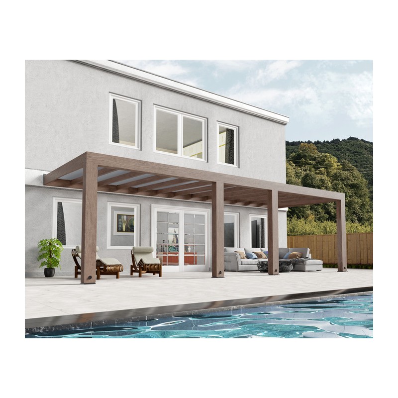 Palram - Canopia Helsinki 10' x 28' Patio Cover - Brown/Light Gray (HG9269)