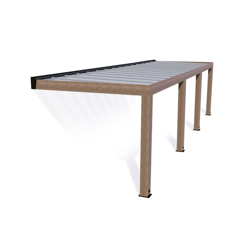 Palram - Canopia Helsinki 10' x 33' Patio Cover - Brown/Light Gray (HG9270)