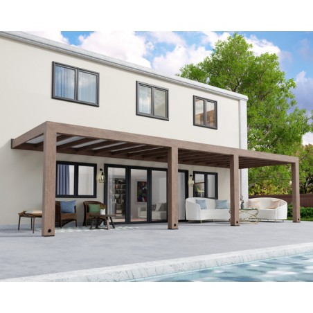 Palram - Canopia Helsinki 10' x 33' Patio Cover - Brown/Light Gray (HG9270) Palram - Canopia Helsinki 10' x 33' Patio Cover - Brown/Light Gray (HG9270)
