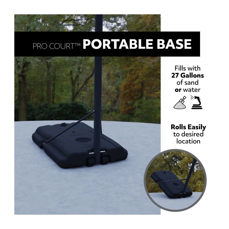 Lifetime 44 Inch Impact Portable Adjustable Basketball Hoop (91329)