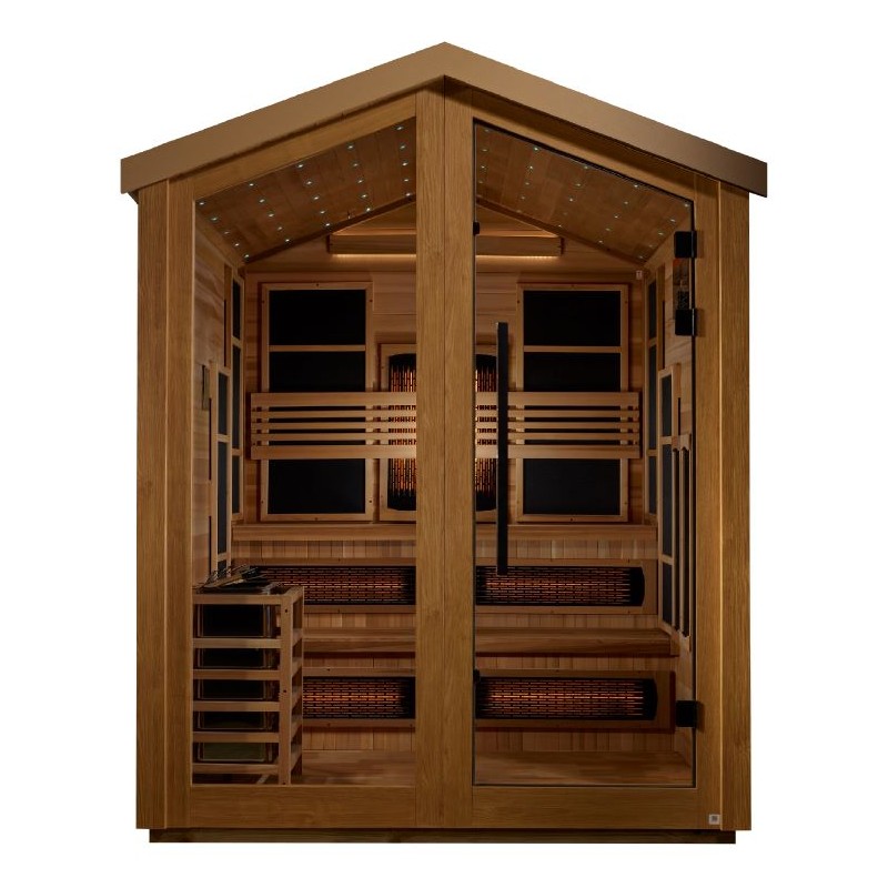 Golden Designs Kaskinen 6 Person Hybrid Outdoor Sauna - Canadian Red Cedar Interior (GDI-8526-01)