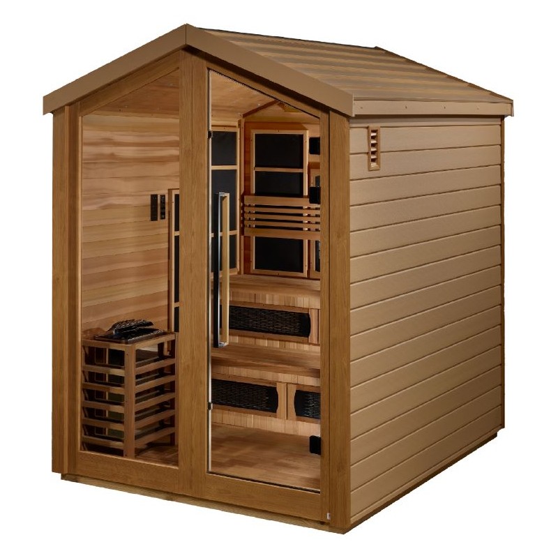 Golden Designs Kaskinen 6 Person Hybrid Outdoor Sauna (GDI-8526-01)