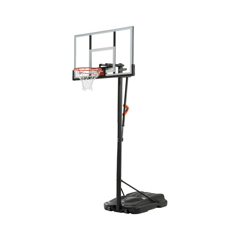 Lifetime 54" Steel Framed Shatterproof Portable Action Grip Adjustable Basketball Hoop (91330)