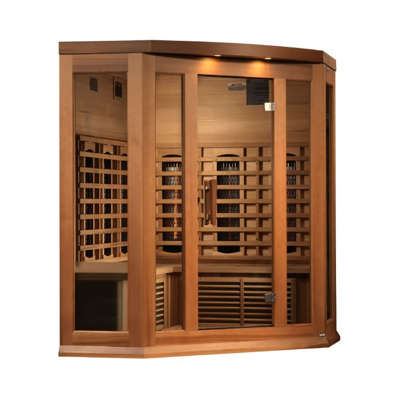 Maxxus 3-Person Corner Full Infrared Sauna  (MX-M356-01-FS CED)
