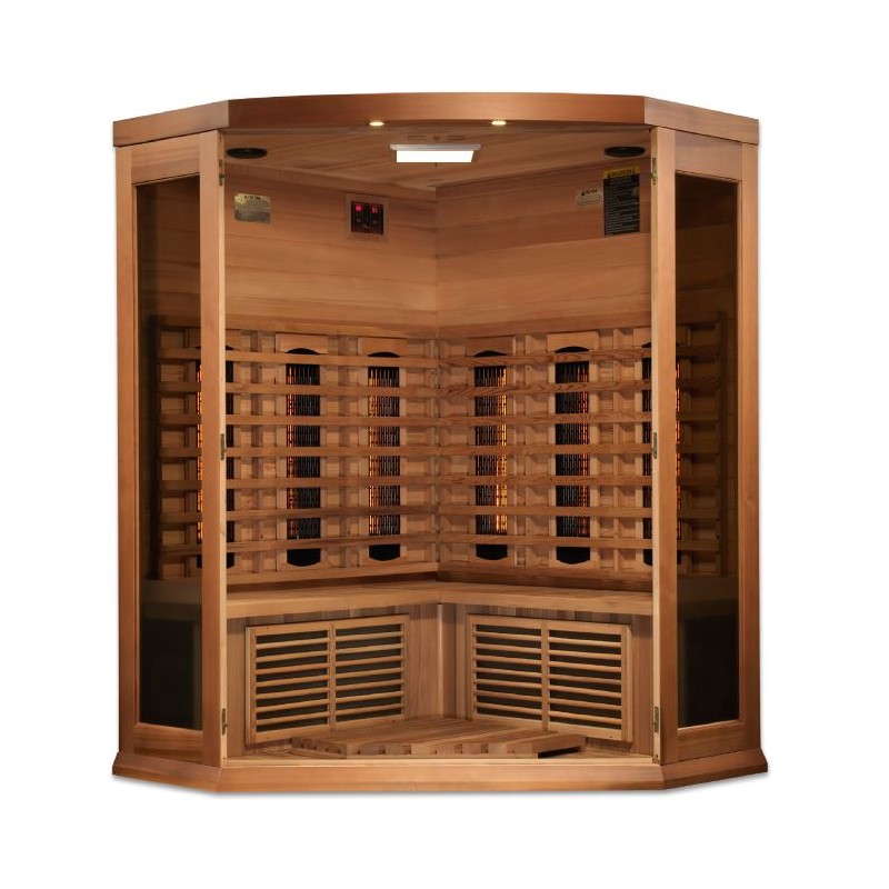 Maxxus 3-Person Corner Full Infrared Sauna  (MX-M356-01-FS CED)
