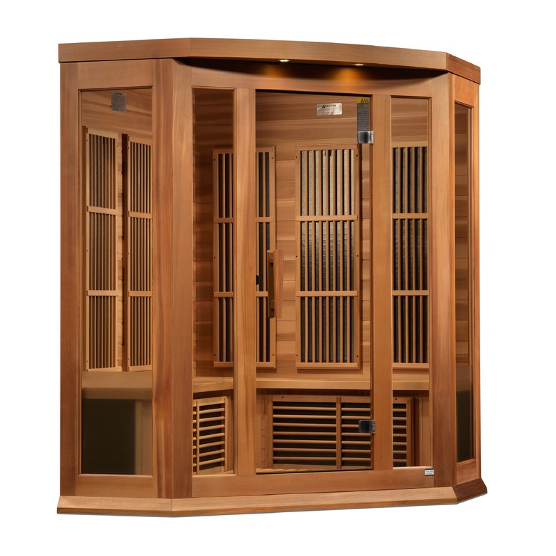 Maxxus 3-Person Corner Low EMF (Under 8MG) FAR Sauna - (MX-K356-01 CED)