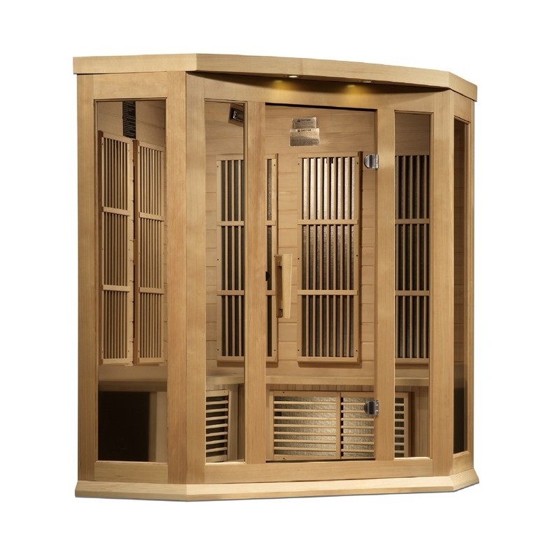 Maxxus Sauna 3-Person Corner Near Zero EMF FAR Infrared Sauna (MX-K356-01-ZF)