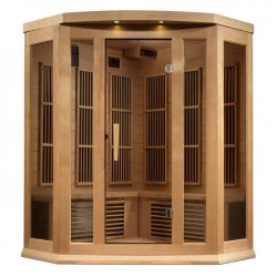 Maxxus Sauna 3-Person Corner Near Zero EMF FAR Infrared Sauna (MX-K356-01-ZF)