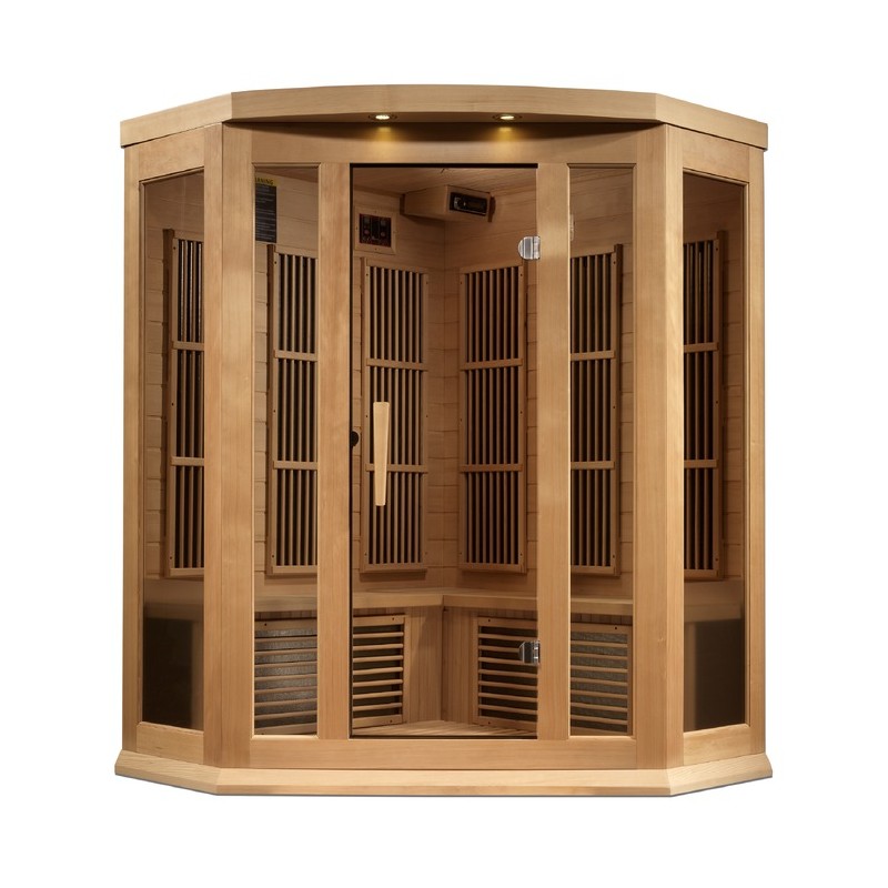 Maxxus Sauna 3-Person Corner Near Zero EMF FAR Infrared Sauna (MX-K356-01-ZF)
