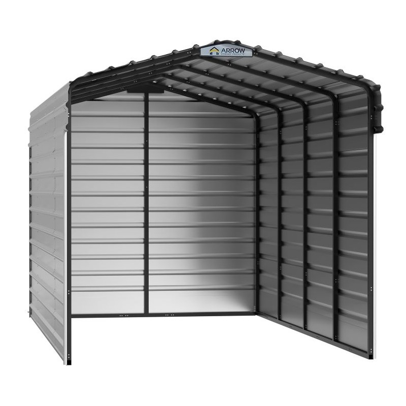 Arrow 3 sided 10x20x09 Steel Carport - Eggshell (CPH102009ECL3)