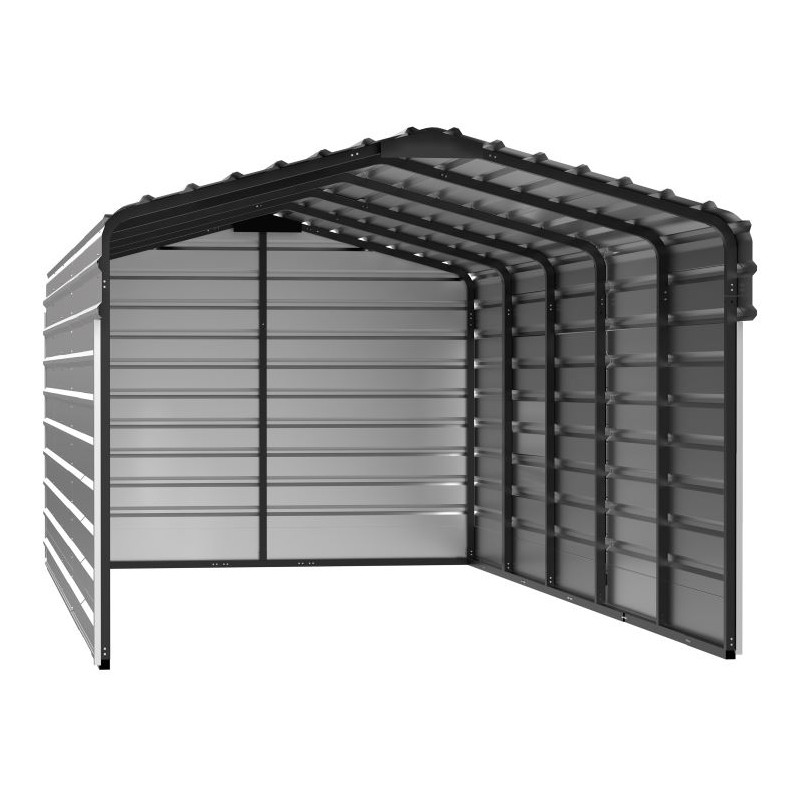 Arrow 3 sided 10x24x07 Steel Carport Kit - Eggshell (CPH102407ECL3)