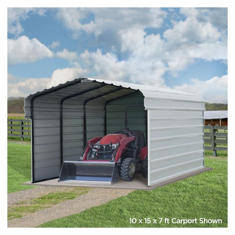 Arrow 3 sided 10x24x09 Steel Carport Kit (CPH102409ECL3)