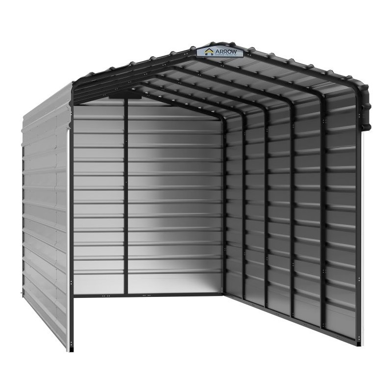 Arrow 3 sided 10x24x09 Steel Carport Kit - Eggshell (CPH102409ECL3)