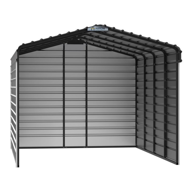 Arrow 3 sided 12x20x09 Steel Carport Kit - Eggshell (CPH122009ECL3)
