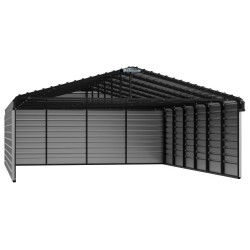 Arrow 3-Sided 20x29x7 Steel Carport Kit - Eggshell (CPH202907ECL3)