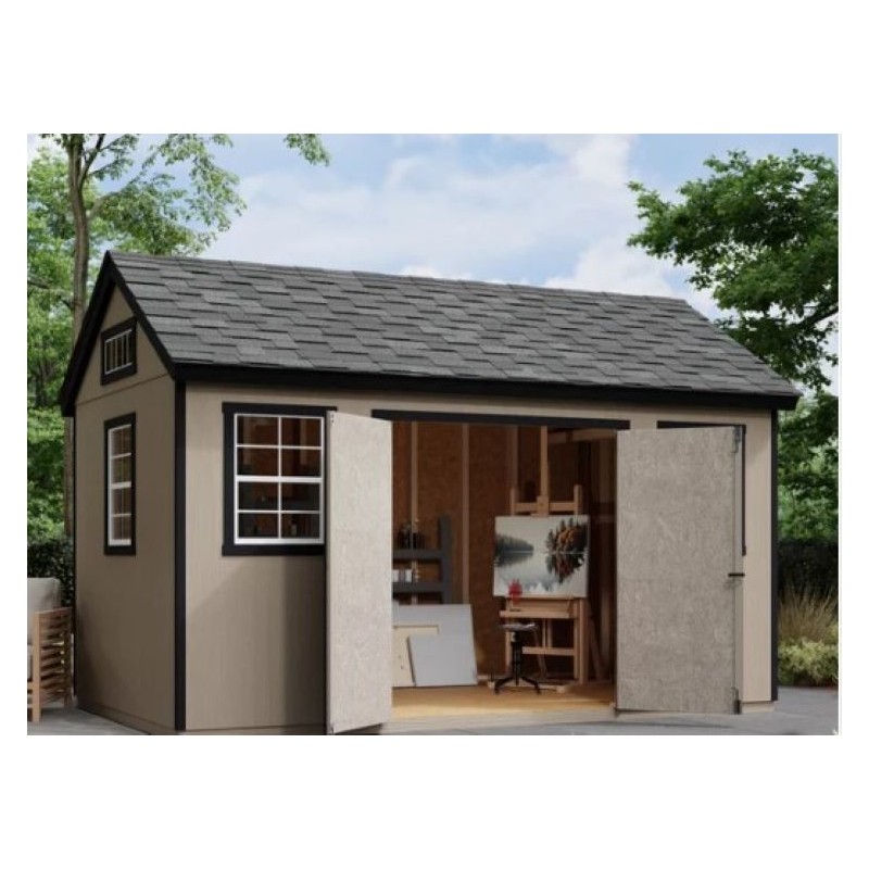 Handy Home Yardline Berkdale 14x8 Wood Shed (19464-1)