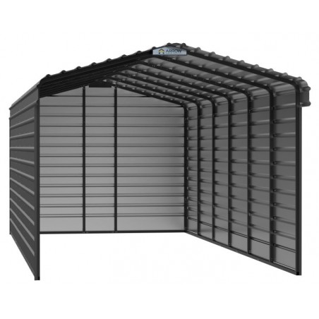 Arrow 3-Sided 12x29x9 Enclosure Steel Carport Kit - Charcoal(CPHC122909ECL3) Arrow 3-Sided 12x29x9 Enclosure Steel Carport Kit - Charcoal(CPHC122909ECL3)