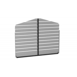 Arrow Steel 10x7 Rear Wall Carport Kit - Charcoal (ECL1007CCXR)