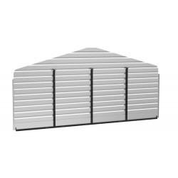 Arrow Steel 20x7 Rear Wall Carport Kit - Charcoal (ECL2007CCXR)