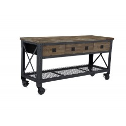 Duramax 72"x24" Industrial Workbench with Wood Top - Macadamia (68001M)