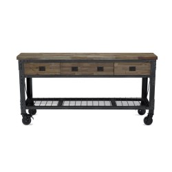 Duramax 72"x24" Industrial Workbench with Wood Top - Macadamia (68001M)
