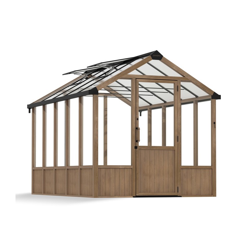 Palram - Canopia Natura 8' x 12' Cedar Greenhouse - Brown (HG5704)