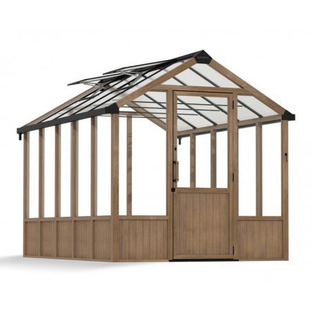 Palram - Canopia Natura 8' x 12' Cedar Greenhouse - Brown (HG5704) Palram - Canopia Natura 8' x 12' Cedar Greenhouse - Brown (HG5704)