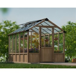 Palram - Canopia Natura 8' x 12' Cedar Greenhouse - Brown (HG5704)