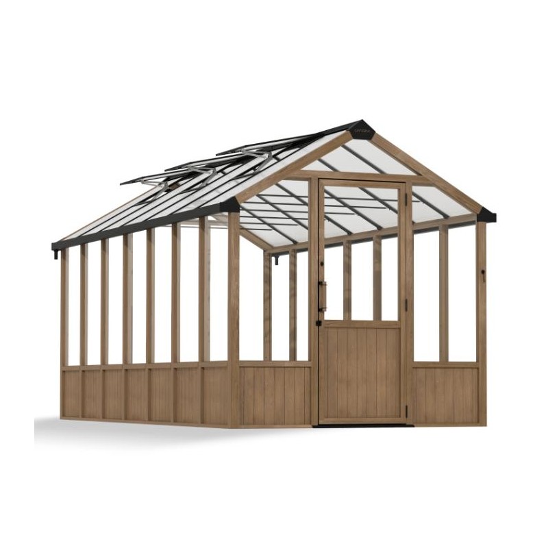 Palram - Canopia Natura 8' x 17' Cedar Greenhouse - Brown (HG5705)