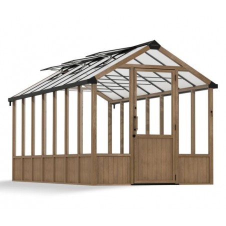 Palram - Canopia Natura 8' x 17' Cedar Greenhouse - Brown (HG5705) Palram - Canopia Natura 8' x 17' Cedar Greenhouse - Brown (HG5705)