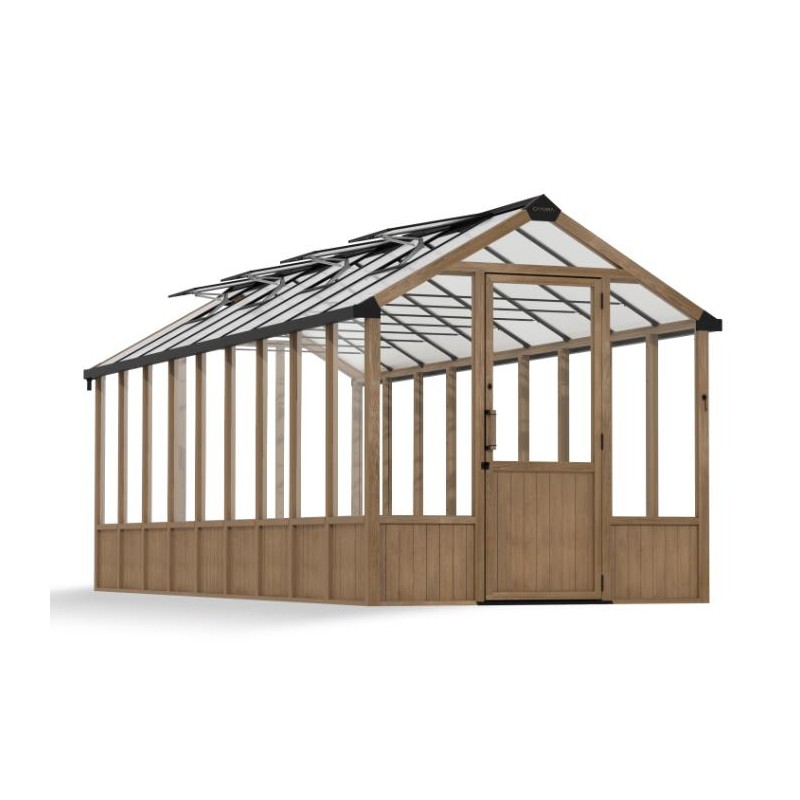 Palram - Canopia Natura 8' x 22' Cedar Greenhouse - Brown (HG5706)